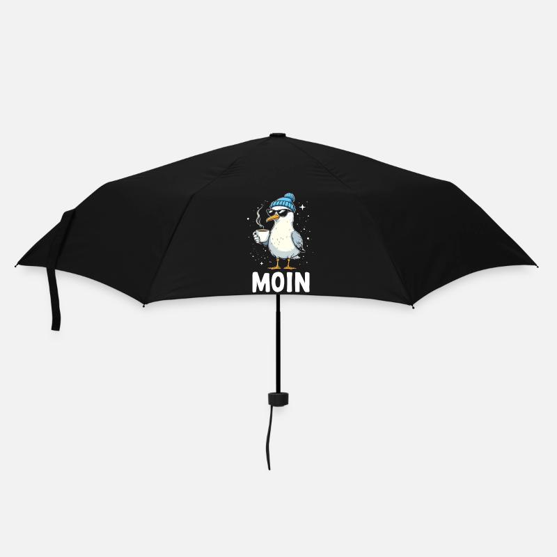 Moin Seagull Coffee Küste Norddeutschland - Regenschirm (klein) - Schwarz