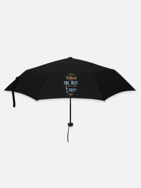 Inspirational Flying Mindset Quote - Umbrella (small) - black
