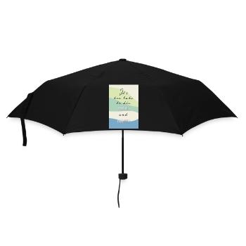 Trop tard pour mourir jeune – Citation amusante - Parapluie standard - noir - Devant