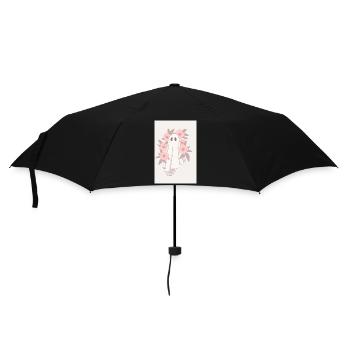 Pastel spirit with floral wreath - Umbrella (small) - black - Front