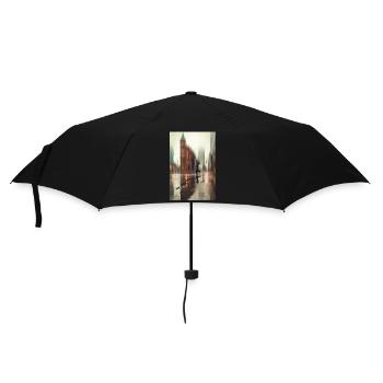 Between rain and reflection – city moment - Umbrella (small) - black - Front