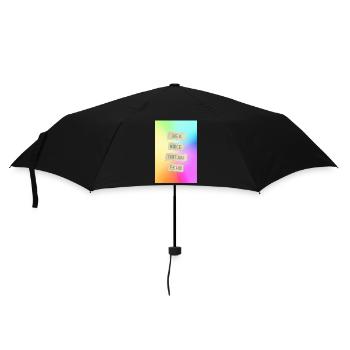 Be A Voice Not An Echo Motivational Design - Umbrella (small) - black - Front