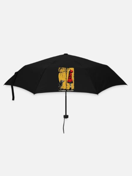 Rotkäppchen und der Wolf - Regenschirm (klein) - Schwarz