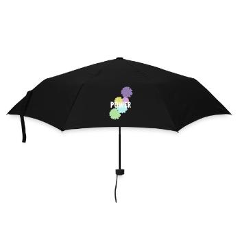 Mama Flower Power - Regenschirm (klein) - Schwarz - Vorne