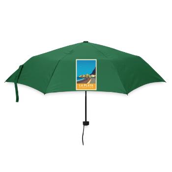 La Playa Poster Valle Gran Rey - Regenschirm (klein) - Flaschengrün - Vorne