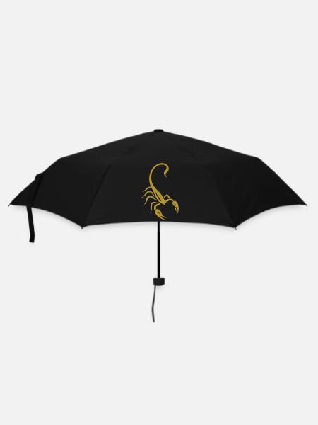 Skorpion_gold - Regenschirm (klein) - Schwarz
