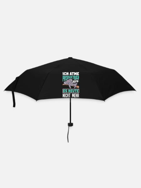 Ich atme – produktiver wird es heute nicht - Regenschirm (klein) - Schwarz