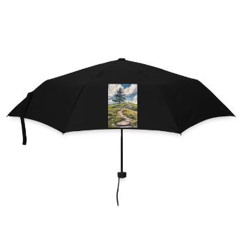 Illustration of a natural landscape - Parapluie standard - noir - Devant