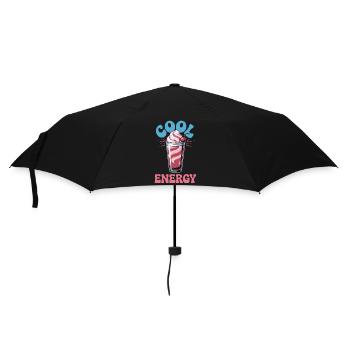  Cool Energy Milkshake Design Mit Kirsche Und - Regenschirm (klein) - Schwarz - Vorne