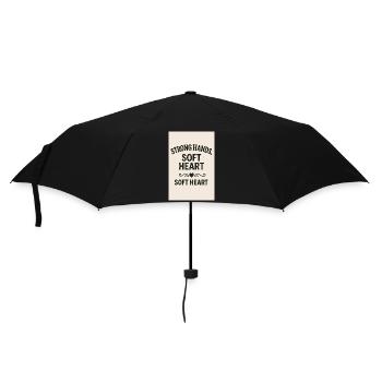 Starke Hände Weiches Herz - Regenschirm (klein) - Schwarz - Vorne