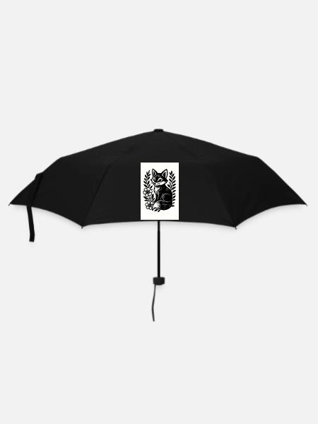 Fox in the Blossom Dance - Umbrella (small) - black