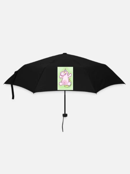 Das Einhorn - Regenschirm (klein) - Schwarz