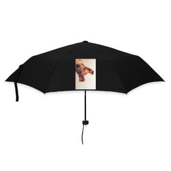 Portrait curieux du chiot - Parapluie standard - noir - Devant