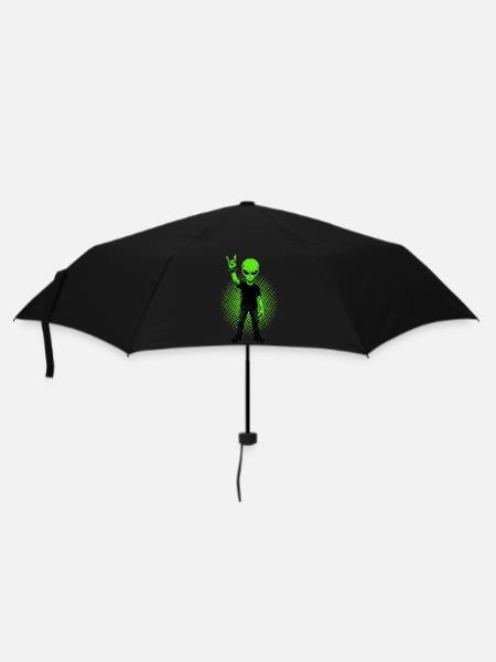 Heavy Metal Alien - Regenschirm (klein) - Schwarz