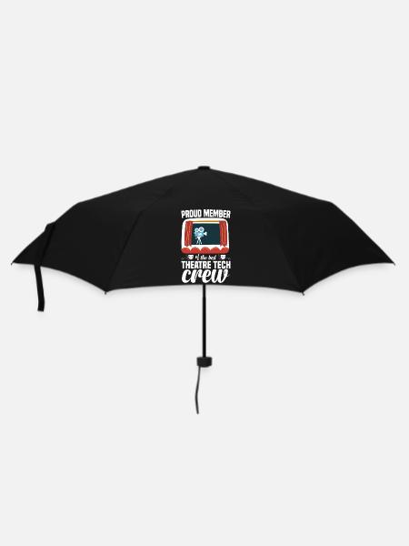 Theatertechniker, Bühnenarbeiter, Theaternerd - Regenschirm (klein) - Schwarz