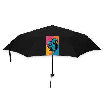 Art pop coloré d’écureuil - Parapluie standard - noir - Devant