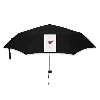 crois avec un avion en papier - Parapluie standard - noir - Devant