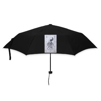 Oktopus-Bauplan-Skizze - Regenschirm (klein) - Schwarz - Vorne