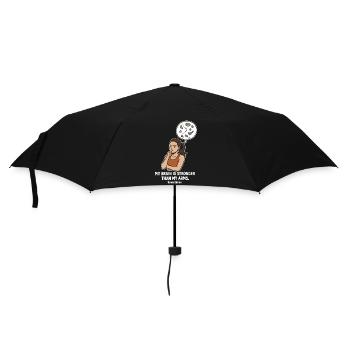 Bouldern wie Schach – Kopf schlägt Kraft - Regenschirm (klein) - Schwarz - Vorne