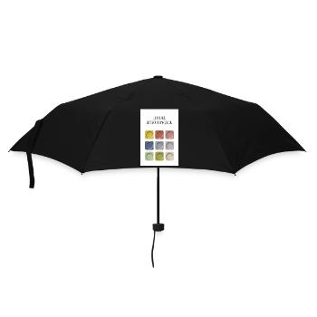 Life Is Art – Live Yours In Color - Regenschirm (klein) - Schwarz - Vorne