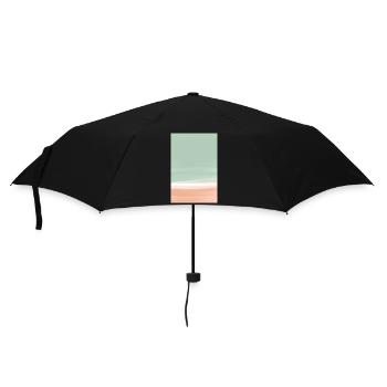 Bloc vert orange - personnalisable - Parapluie standard - noir - Devant