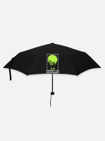Protect Nature - Regenschirm (klein) - Schwarz