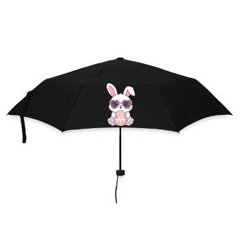 Herzhasen Osterei Charm - Regenschirm (klein) - Schwarz - Vorne
