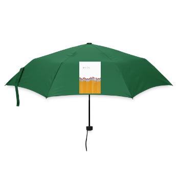 Perfection Minimalist Irony Design - Umbrella (small) - bottlegreen - Front