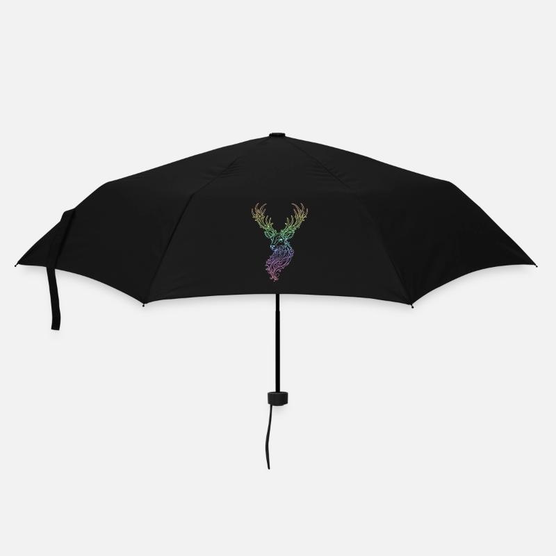 Hirsch Rainbow - Regenschirm (klein) - Schwarz