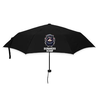 Schwarzes Schaf Lustiges Cooles Motiv - Regenschirm (klein) - Schwarz - Vorne