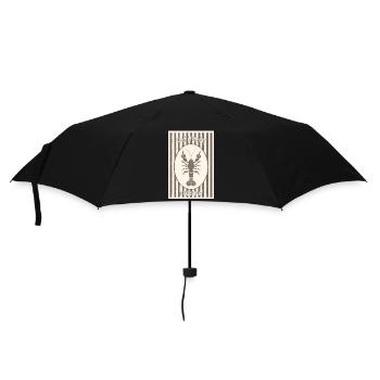 Fuckster Lobster  Retro Shirt - Regenschirm (klein) - Schwarz - Vorne