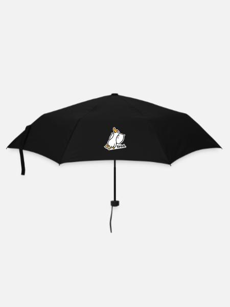 Gänse Sticker  - Regenschirm (klein) - Schwarz