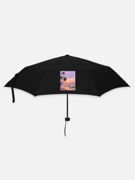 Summer Vibes Retro Sunset Beach - Parapluie standard - noir