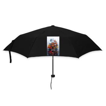NO ADDRESS NEEDED - Modern Autumn Island Villa - Umbrella (small) - black - Front