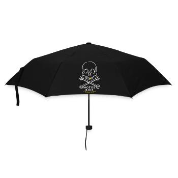 Schädel & Schrauben Motorrad Kollektion - Regenschirm (klein) - Schwarz - Vorne