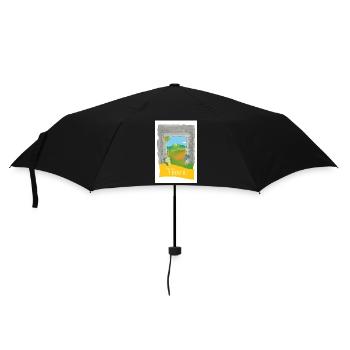 Illustration du Pic de Vissou | terragrafika® - Parapluie standard - noir - Devant