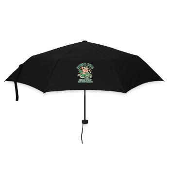 Steig ein Heute wird ein guter Tag - Regenschirm (klein) - Schwarz - Vorne