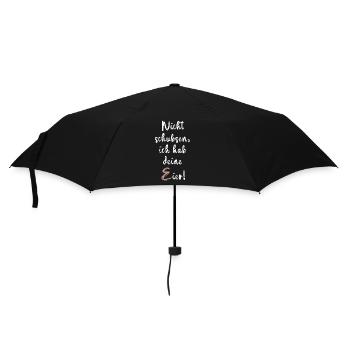 Nicht Schubsen ich habe deine Eier.... - Regenschirm (klein) - Schwarz - Vorne