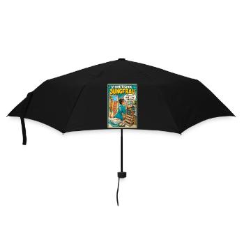SternzeichenJungfrau - Ordnung trifft Urlaubshumor - Regenschirm (klein) - Schwarz - Vorne