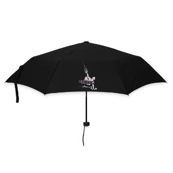 Kitesurfer - Regenschirm (klein) - Schwarz - Vorne
