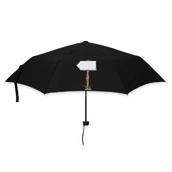 Rustic wooden sign - Umbrella (small) - black - Front