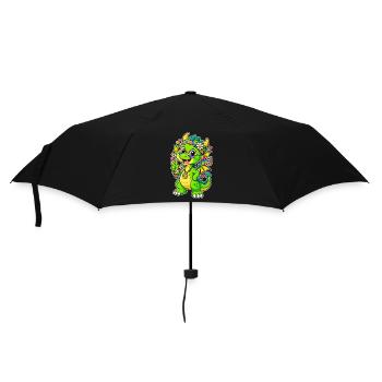 Hippie Drache mit Regenbogenbandana - Regenschirm (klein) - Schwarz - Vorne