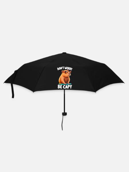 Capybara - Regenschirm (klein) - Schwarz