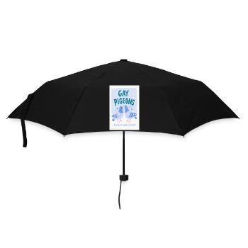 Druck von schwulen Tauben - Regenschirm (klein) - Schwarz - Vorne