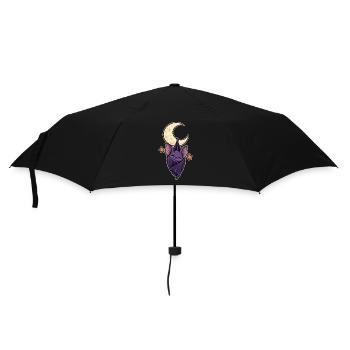 Schlafende Fledermaus auf dem Mond - Regenschirm (klein) - Schwarz - Vorne