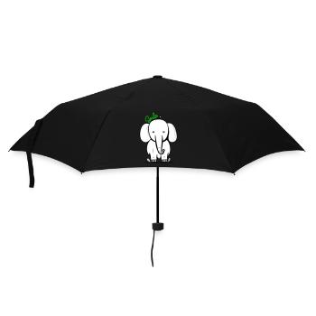 Elephant smile - Regenschirm (klein) - Schwarz - Vorne