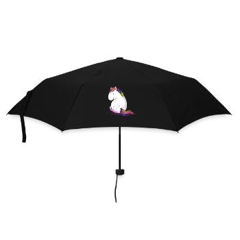 Konfetti Einhorn Comic - Regenschirm (klein) - Schwarz - Vorne