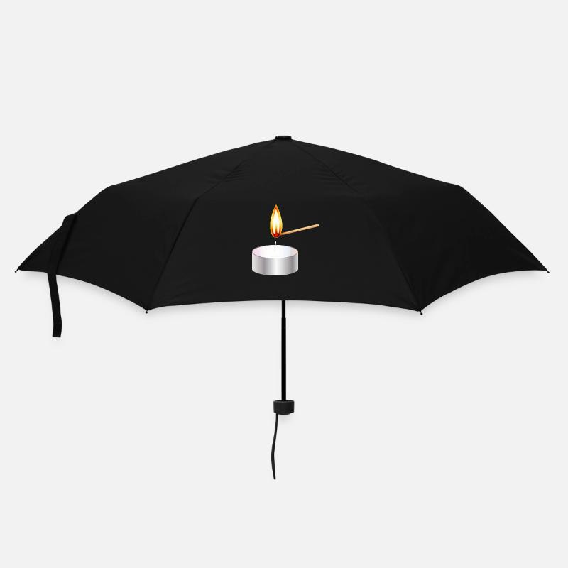 light a small tea light with match - Umbrella (small) - black