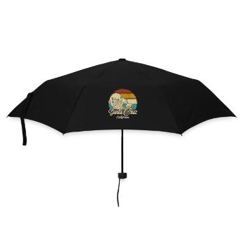 Santa Cruz California vintage retro Ozean - Regenschirm (klein) - Schwarz - Vorne