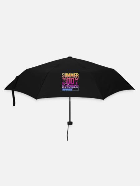 Sommer Body coole shirts ch / at - Regenschirm (klein) - Schwarz
